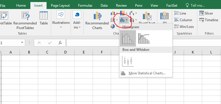 histogram not available for excel 2016 for mac